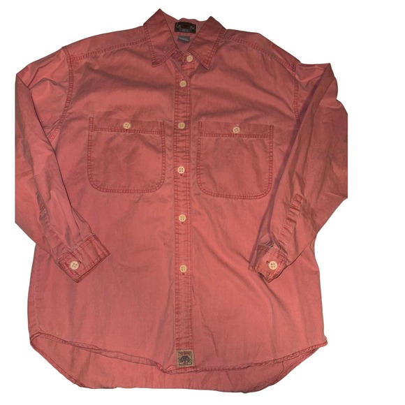 Vintage The Limited Coral Button Up Shirt Long Sleeve 100% Cotton Hong Kong 90's - Picture 2 of 6